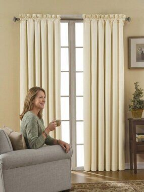 Eclipse Canova 42-Inch by 84-Inch Thermaback Blackout Panel, Ivory